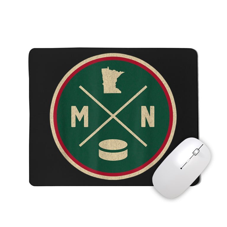 Classic Minnesota Hockey MN Outline Mousepad