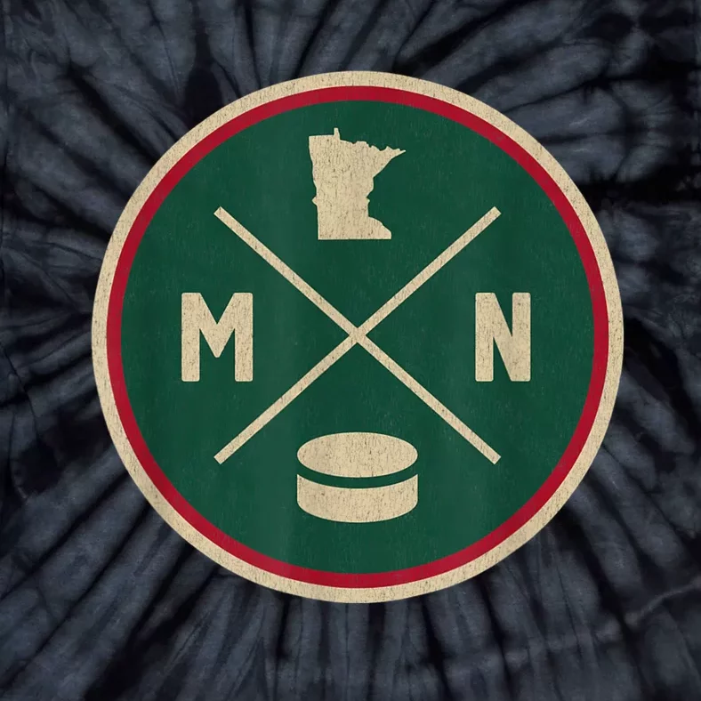 Classic Minnesota Hockey MN Outline Tie-Dye T-Shirt