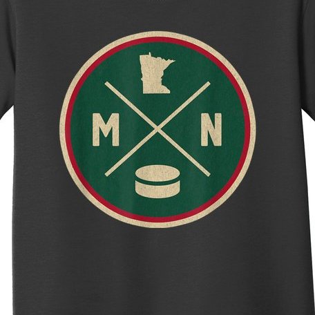Classic Minnesota Hockey MN Outline Toddler T-Shirt