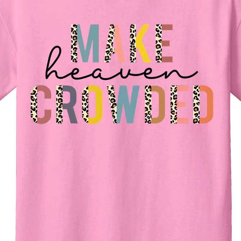 Christian Make Heaven Crowded Leopard Kids T-Shirt