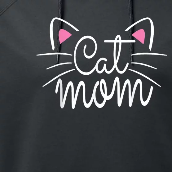 Cat Mom Happy Mothers Day For Cat Lovers Family Matching Performance Fleece Hoodie