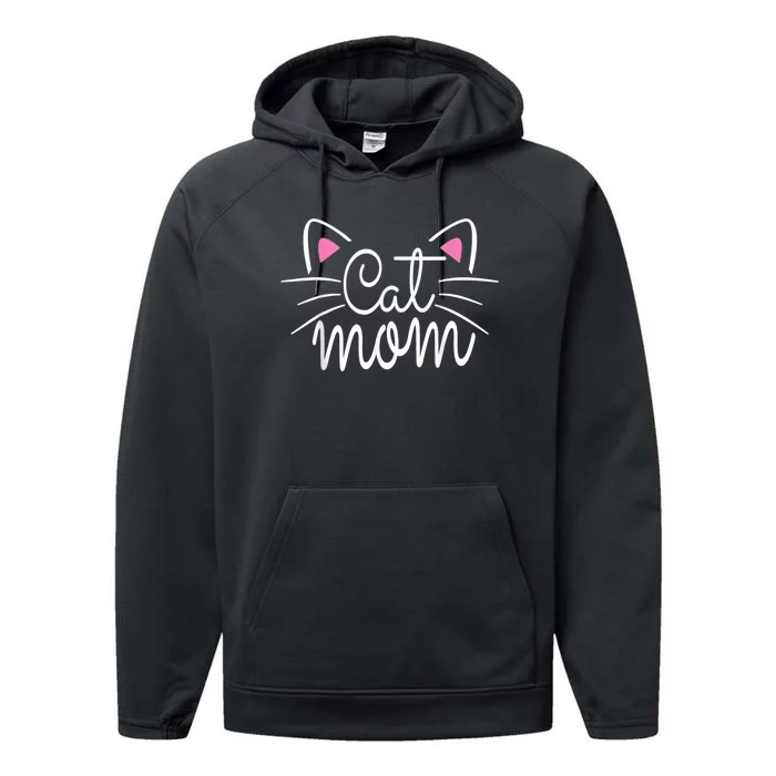 Cat Mom Happy Mothers Day For Cat Lovers Family Matching Performance Fleece Hoodie