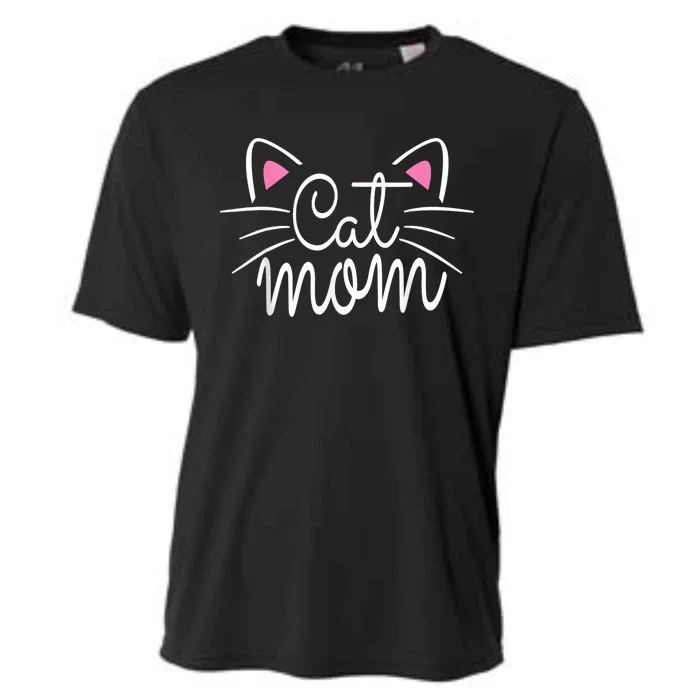 Cat Mom Happy Mothers Day For Cat Lovers Family Matching Cooling Performance Crew T-Shirt