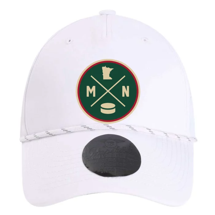 Classic Minnesota Hockey MN Outline Performance The Dyno Cap