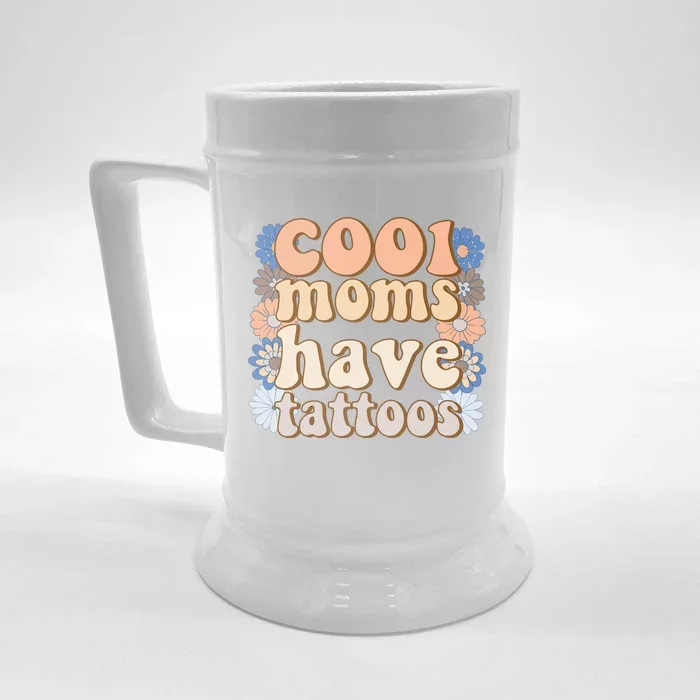 Cool Moms Have Tattoos Front & Back Beer Stein