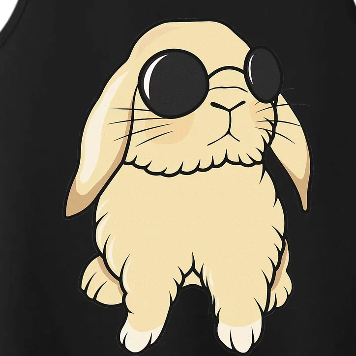 Cute Mini Holland Lop Bunny Rabbit Lover Sunglasses Easter Performance Tank