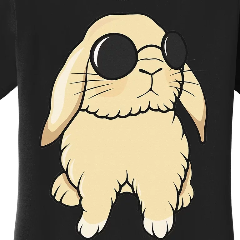 Cute Mini Holland Lop Bunny Rabbit Lover Sunglasses Easter Women's T-Shirt