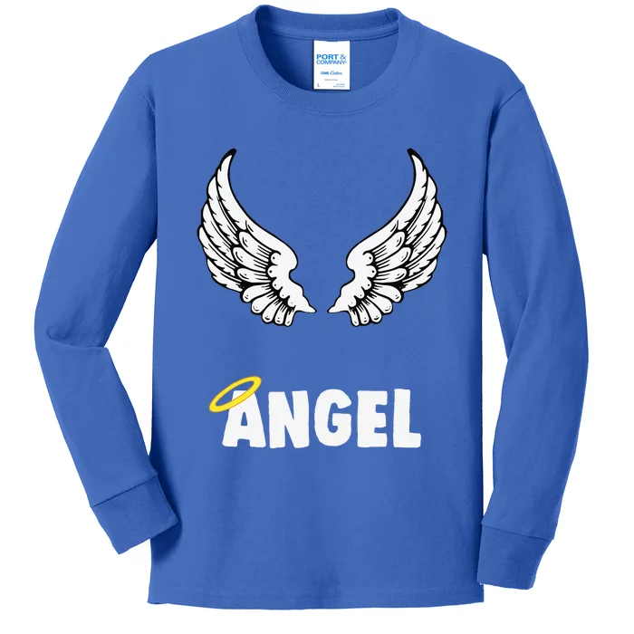 Couple Matching Halloween Costumes Angel Kids Long Sleeve Shirt