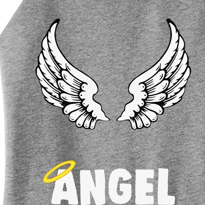 Couple Matching Halloween Costumes Angel Women’s Perfect Tri Rocker Tank