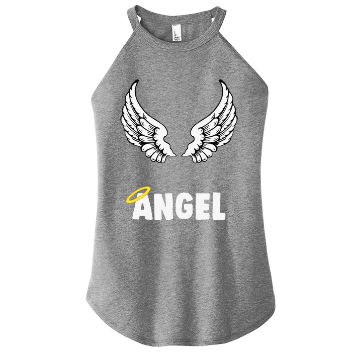 Couple Matching Halloween Costumes Angel Women’s Perfect Tri Rocker Tank