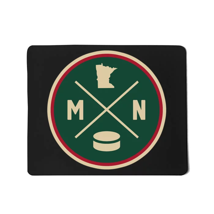 Classic Minnesota Hockey MN Outline Mousepad