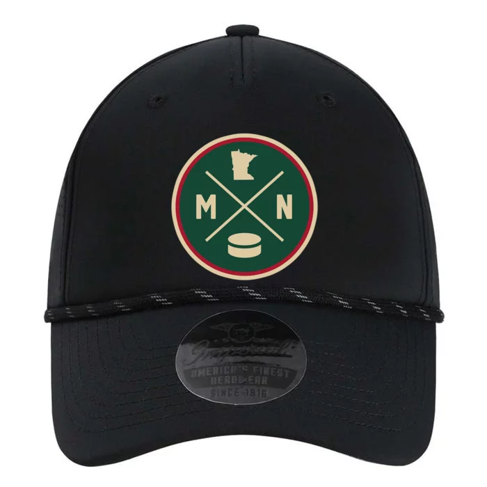 Classic Minnesota Hockey MN Outline Performance The Dyno Cap