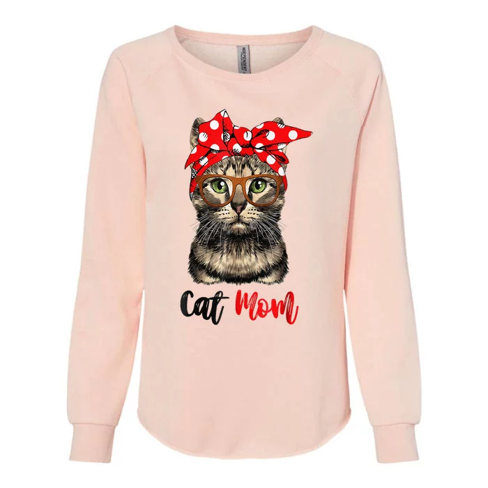 Cat Mom Happy Mothers Day For Cat Lovers Family Matching Womens California Wash Sweatshirt