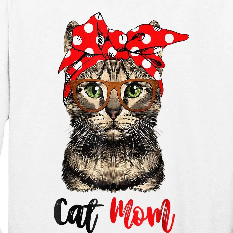 Cat Mom Happy Mothers Day For Cat Lovers Family Matching Tall Long Sleeve T-Shirt