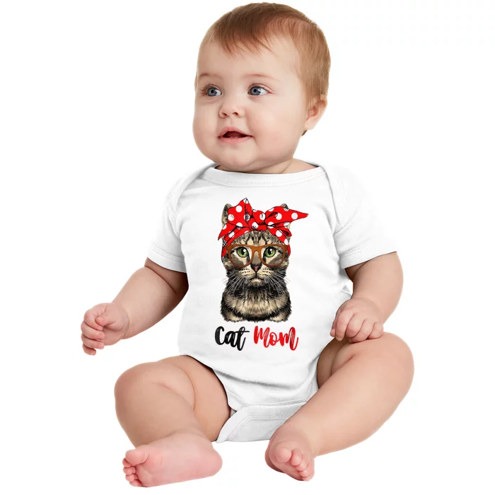 Cat Mom Happy Mothers Day For Cat Lovers Family Matching Baby Bodysuit