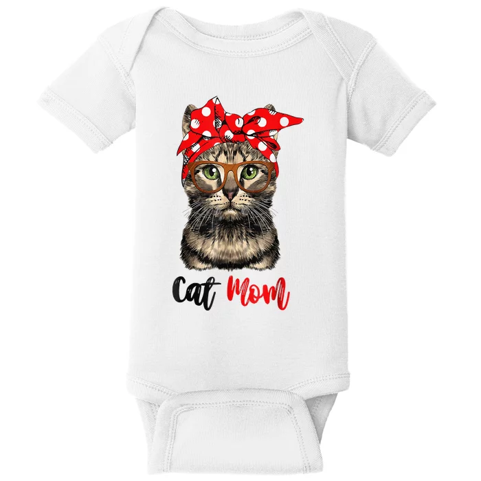 Cat Mom Happy Mothers Day For Cat Lovers Family Matching Baby Bodysuit