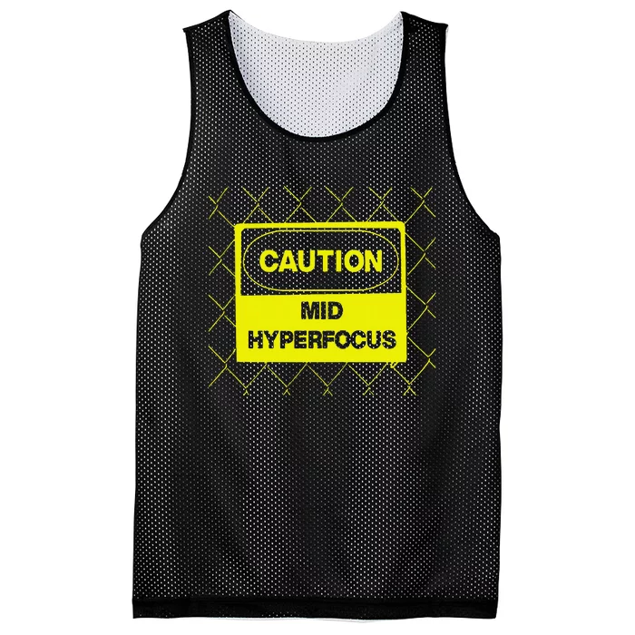 Caution Mid Hyperfocus Mesh Reversible Basketball Jersey Tank