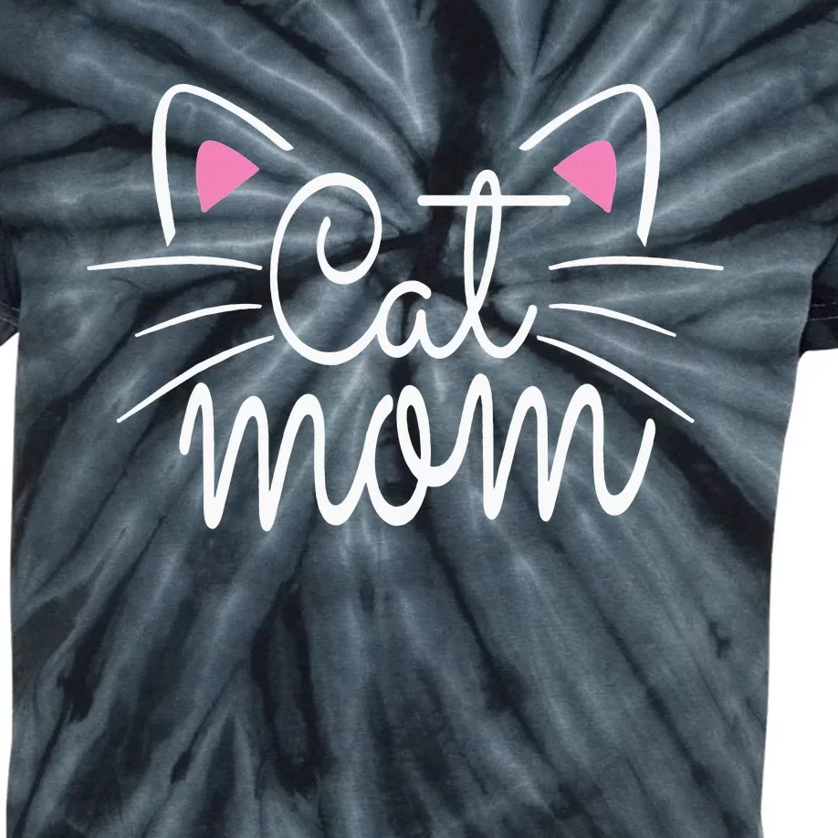 Cat Mom Happy Mothers Day For Cat Lovers Family Matching Kids Tie-Dye T-Shirt