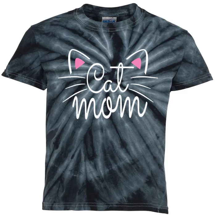 Cat Mom Happy Mothers Day For Cat Lovers Family Matching Kids Tie-Dye T-Shirt