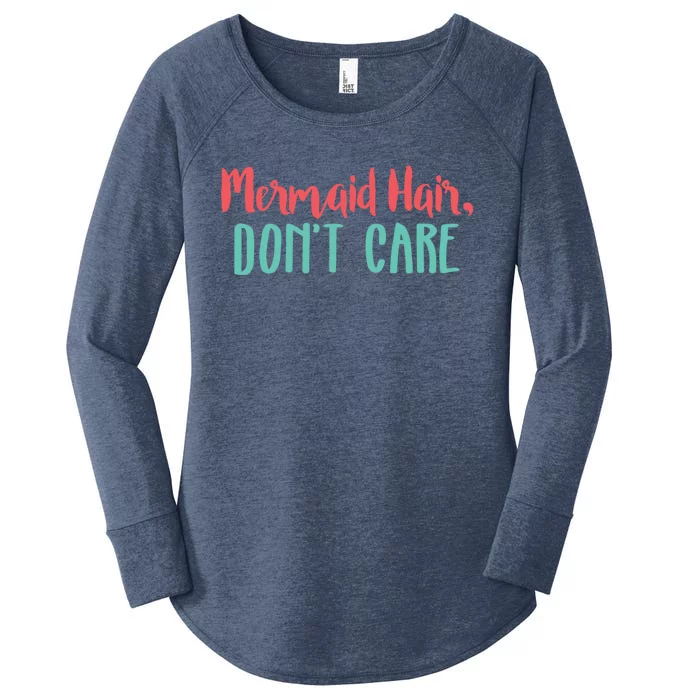 Cute Mermaid Hair Dont Care Mermaid Academy Gift Women's Perfect Tri Tunic Long Sleeve Shirt