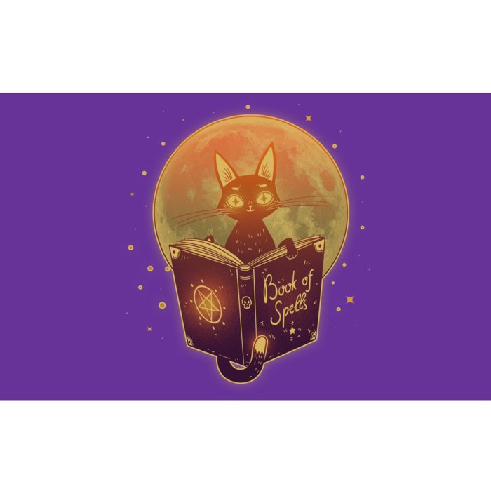 Cute Mystical Halloween Book Of Spells Cat Bumper Sticker