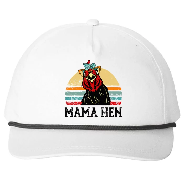 Chickenshirt Mama Hen Mother Day Gift Funny Farm Mom Snapback Five-Panel Rope Hat