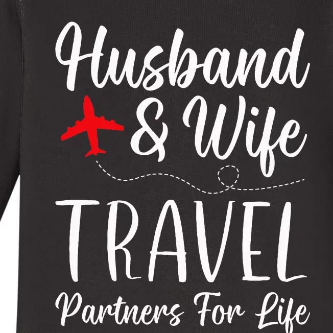 Couple Matching Husband And Wife Travel Partners For Life Baby Long Sleeve Bodysuit