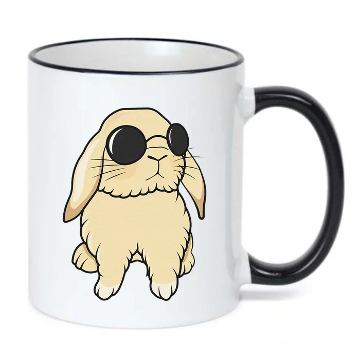 Cute Mini Holland Lop Bunny Rabbit Lover Sunglasses Easter Black Color Changing Mug