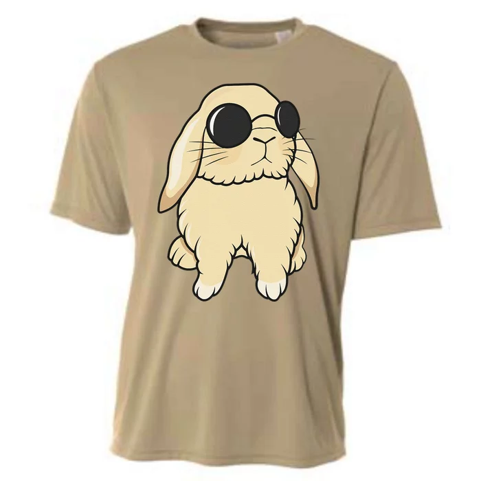 Cute Mini Holland Lop Bunny Rabbit Lover Sunglasses Easter Cooling Performance Crew T-Shirt