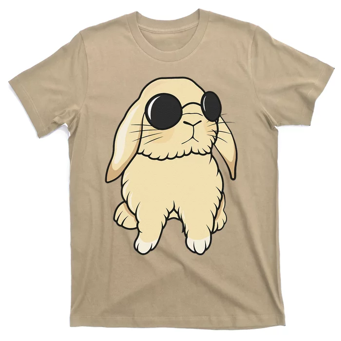 Cute Mini Holland Lop Bunny Rabbit Lover Sunglasses Easter T-Shirt