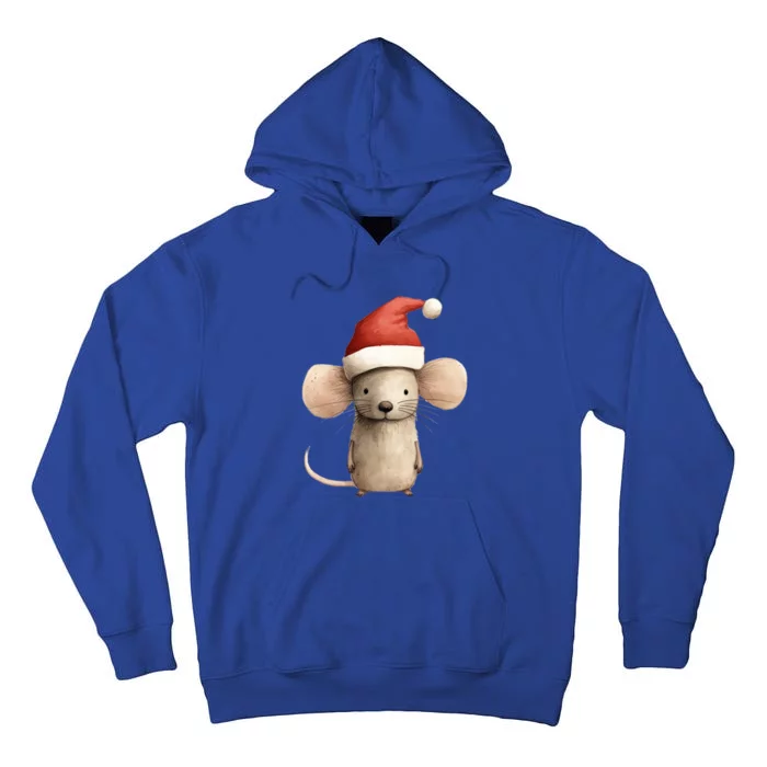 Christmas Mouse In Santa Hat Gift Tall Hoodie