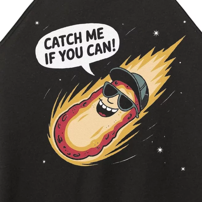 Catch Me If You Can Funny Astronomy Meteor Women’s Perfect Tri Rocker Tank