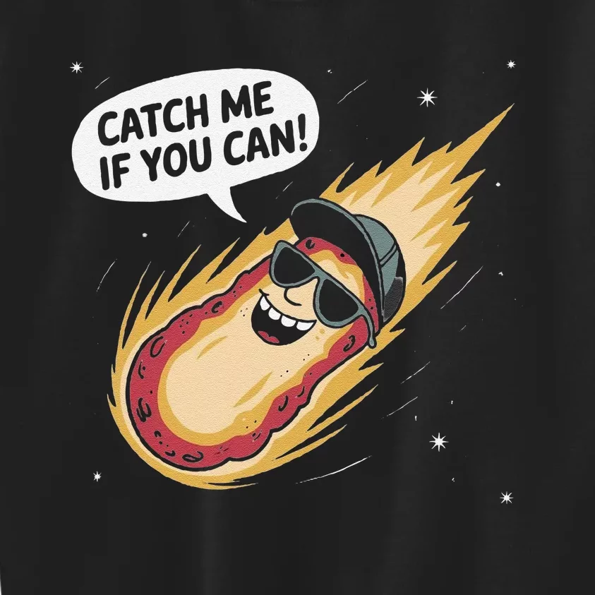 Catch Me If You Can Funny Astronomy Meteor Kids Sweatshirt