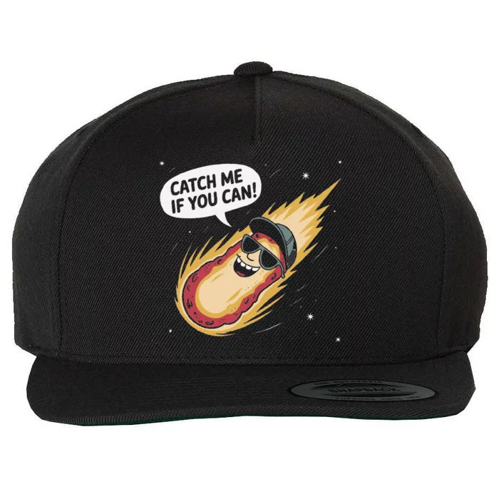 Catch Me If You Can Funny Astronomy Meteor Wool Snapback Cap