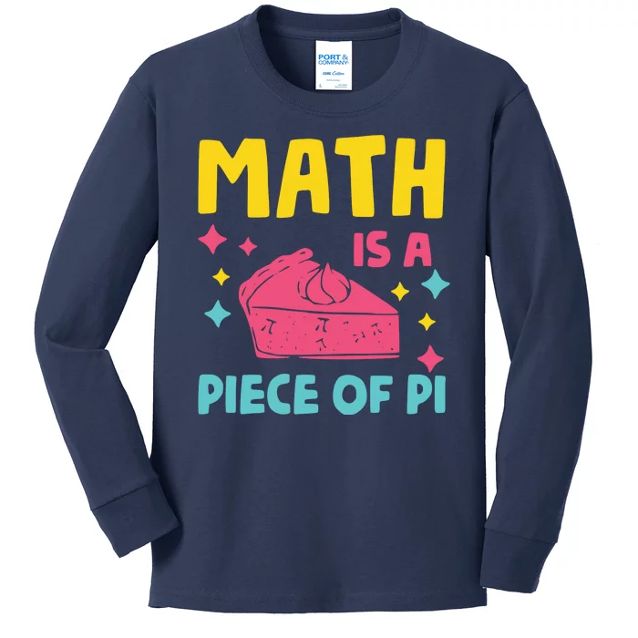 Cool Math Is A Peace Of Pi Kids Long Sleeve Shirt