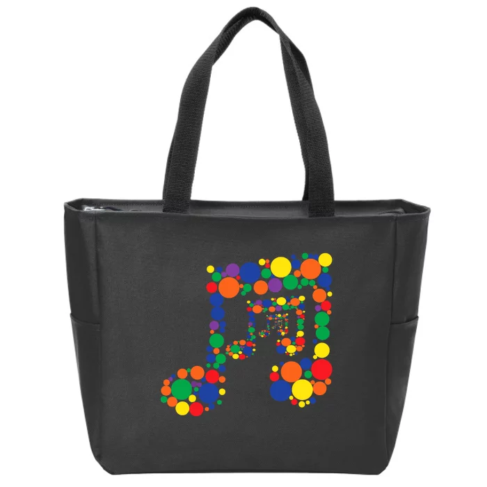 Colourful Music International Dot Day Zip Tote Bag