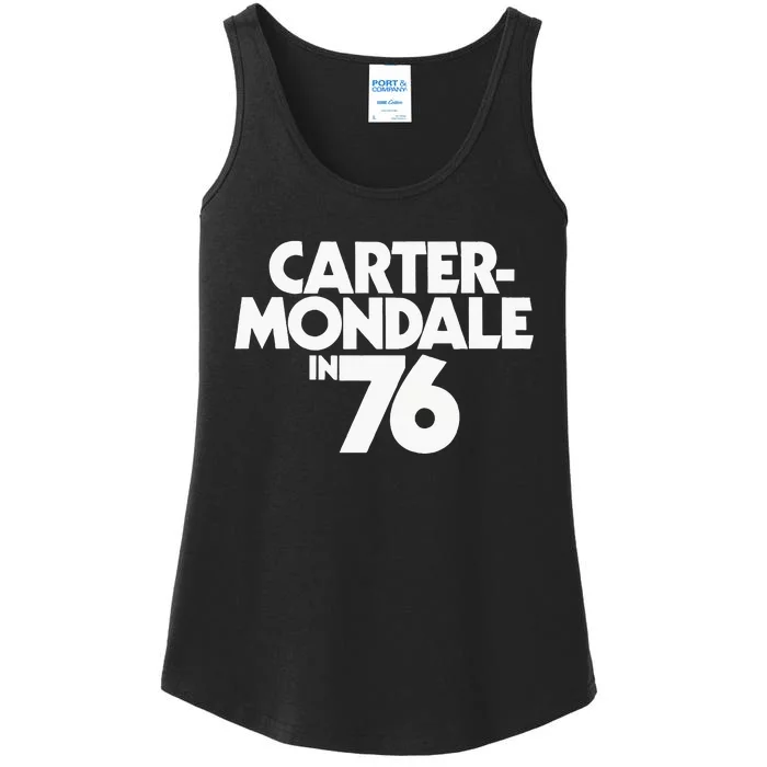 Carter Mondale In 76 Campaign Poster Jimmy Carter 1976 Ladies Essential Tank