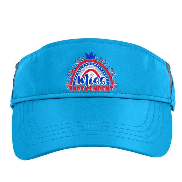 Cute Miss Independent 4th Of July Adult Drive Performance Visor