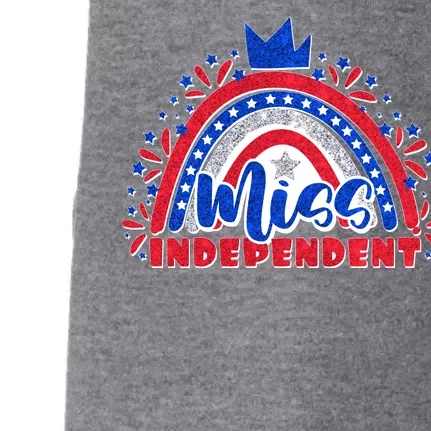 Cute Miss Independent 4th Of July Doggie 3-End Fleece Hoodie