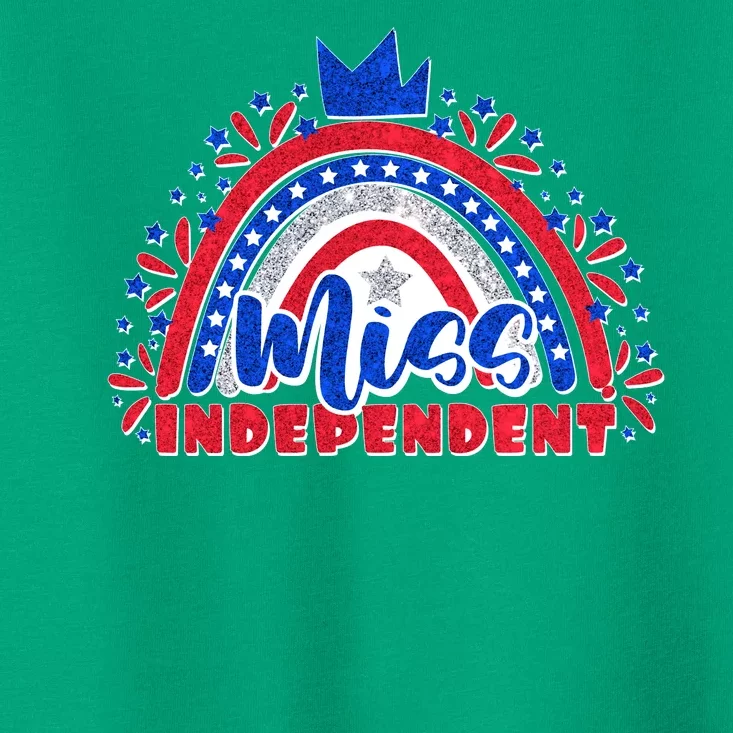 Cute Miss Independent 4th Of July Toddler T-Shirt