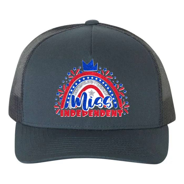 Cute Miss Independent 4th Of July Yupoong Adult 5-Panel Trucker Hat