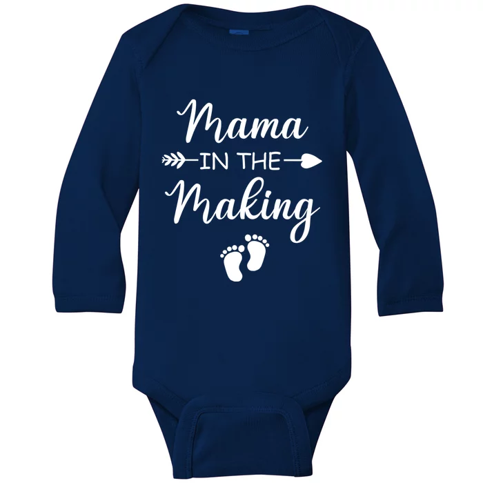 Cute Mama In The Making Pregnancy Announcet Great Gift Baby Long Sleeve Bodysuit