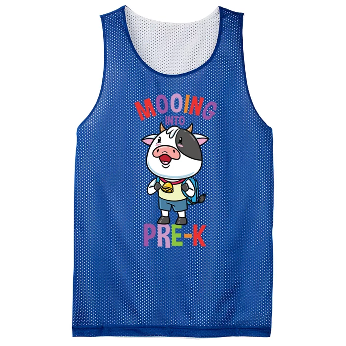 Cow Mooing Into Prek Great Gift Mesh Reversible Basketball Jersey Tank