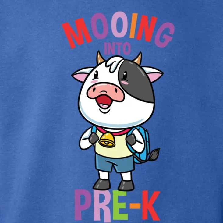 Cow Mooing Into Prek Great Gift Toddler Hoodie