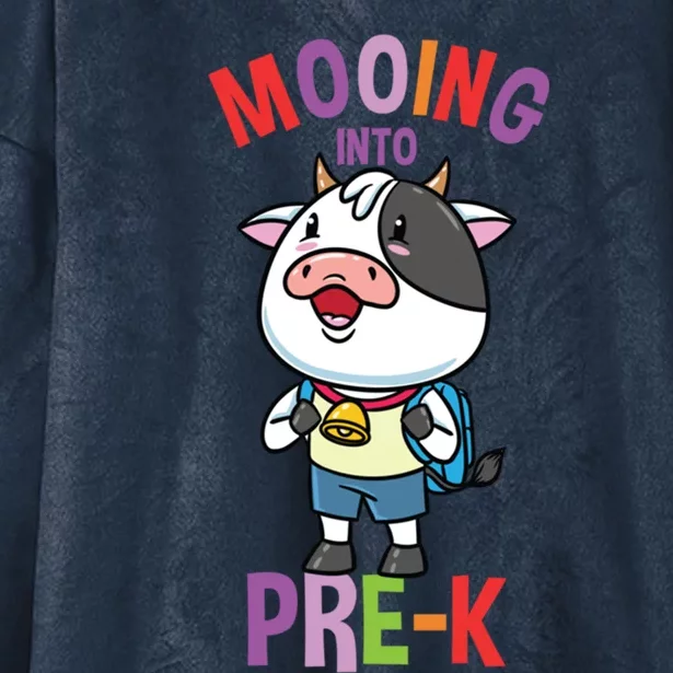 Cow Mooing Into Prek Great Gift Hooded Wearable Blanket