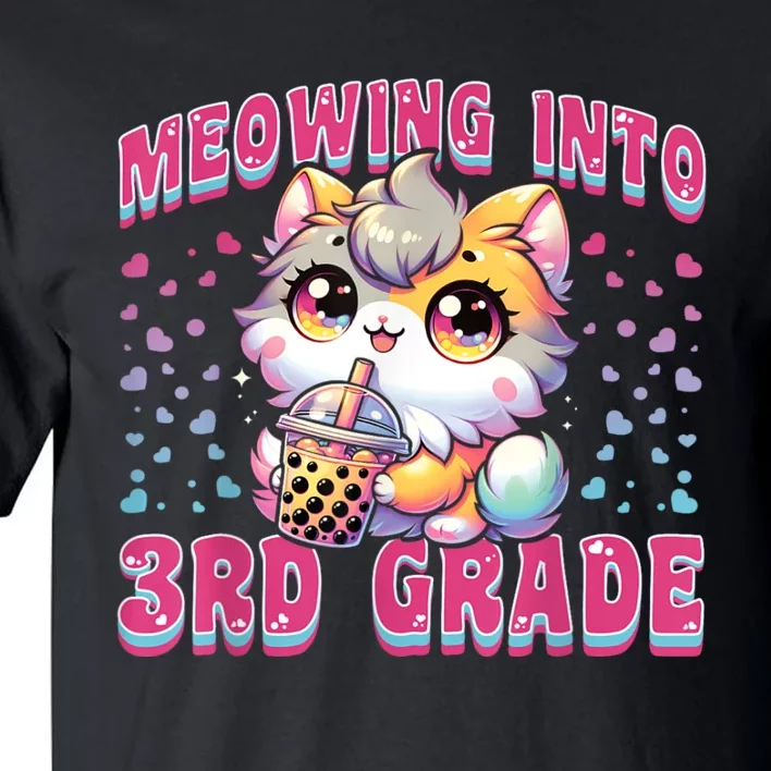 Cute Meowing Into 3rd Grade Cat For First Day Of 3rd Grade Tall T-Shirt