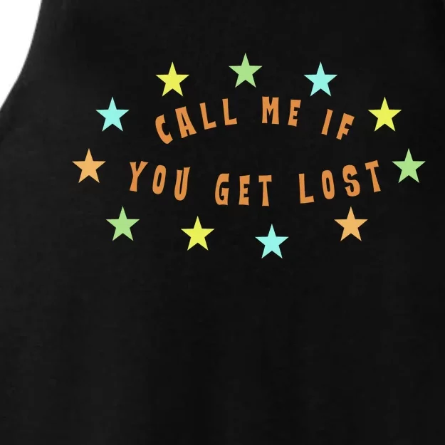 Call Me If You Get Lost Star Ladies Tri-Blend Wicking Tank