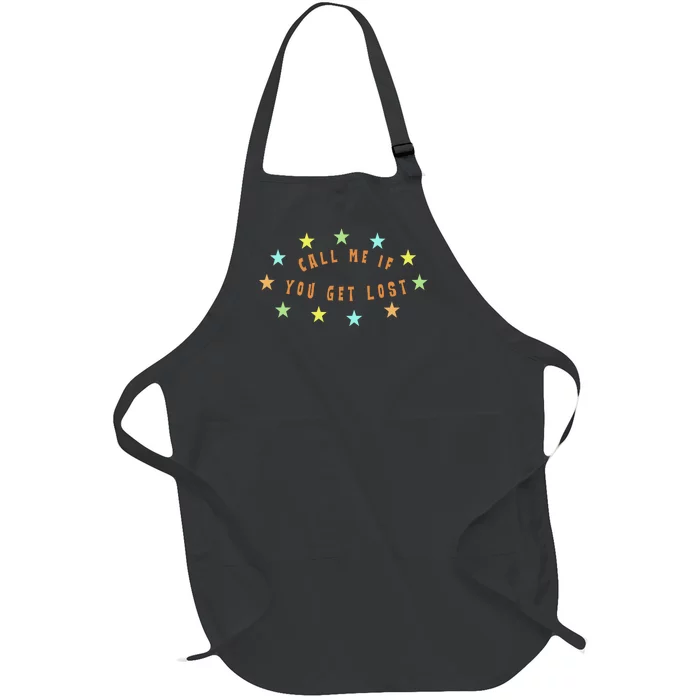 Call Me If You Get Lost Star Full-Length Apron With Pocket