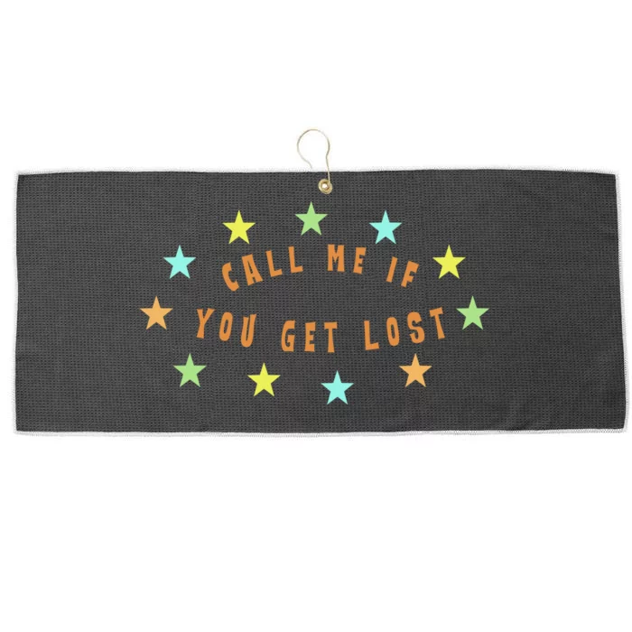 Call Me If You Get Lost Star Large Microfiber Waffle Golf Towel