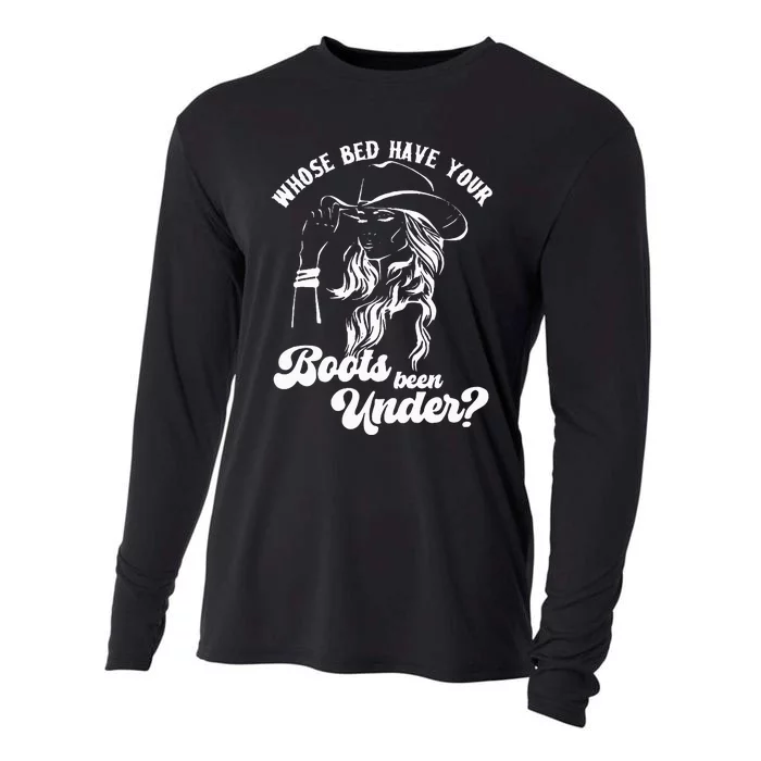 Country Music Inspired Boot Design Cooling Performance Long Sleeve Crew